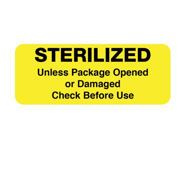 Nevs Sterilized Unless Package Opened 7/8" x 2-1/4" Yellow w/Blk CS-3751Y - main